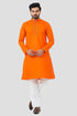 Veshbhoshaa Bluesaanchi Men'S Orange Magic Slub Kurta Set